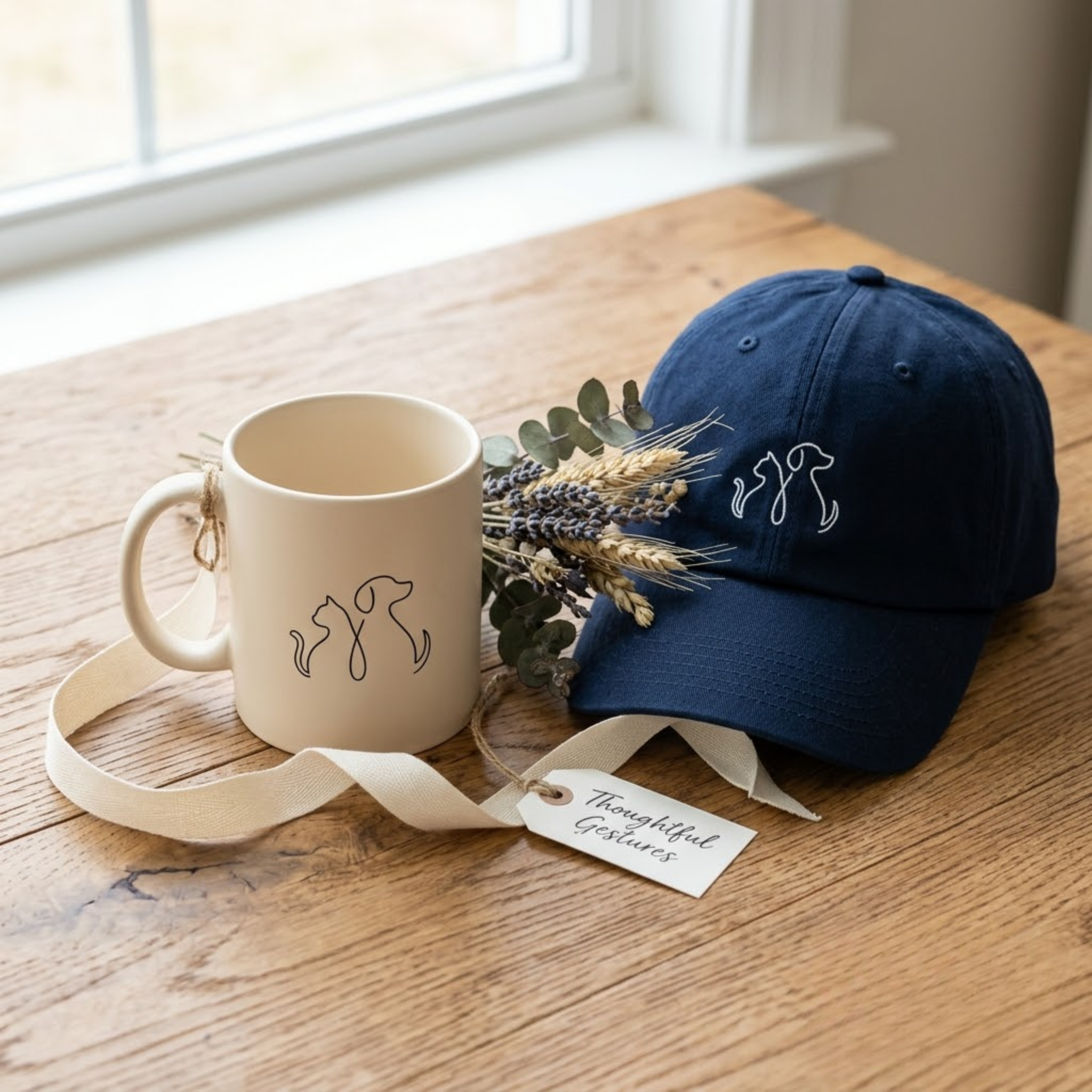 Discover our curated selection of premium gifts for pet lovers. From minimalist ceramic mugs to embroidered caps, find the perfect gift for dog and cat enthusiasts.