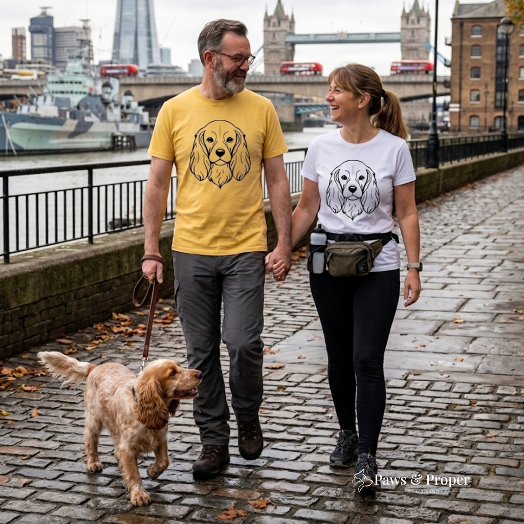 Cocker Spaniel Minimalist Organic Cotton T-Shirt - Premium Breed-Specific Apparel