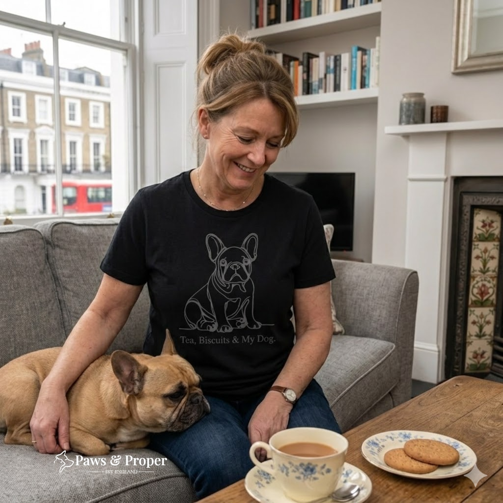 French Bulldog Minimalist Organic Cotton Apparel - Premium Breed-Specific Hoodie & T-Shirt