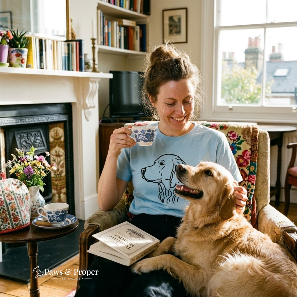 Golden Retriever Minimalist Organic Cotton T-Shirt - Premium Breed-Specific Apparel