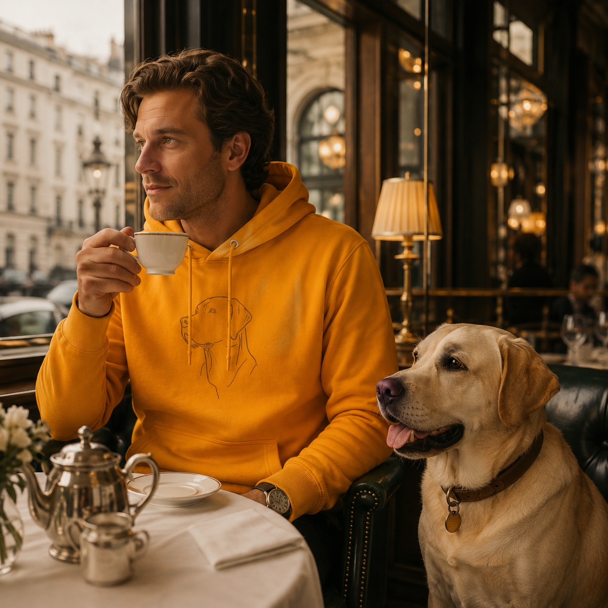 The Unisex Labrador Retriever Premium Fine-Line Hoodie