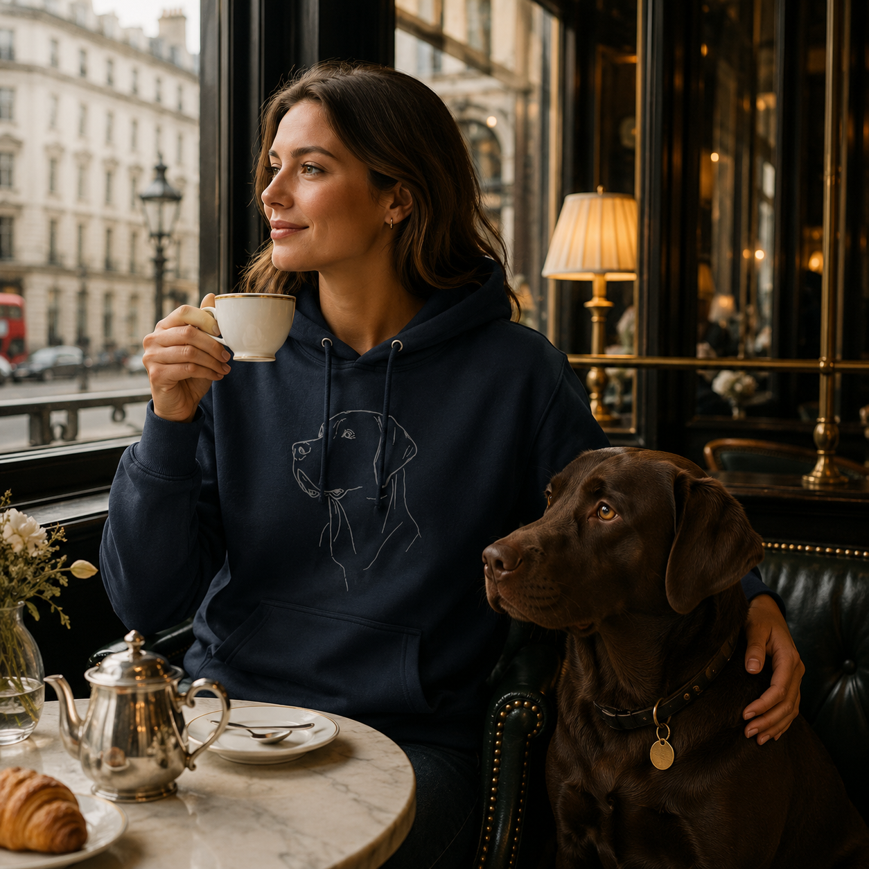 The Unisex Labrador Retriever Premium Fine-Line Hoodie