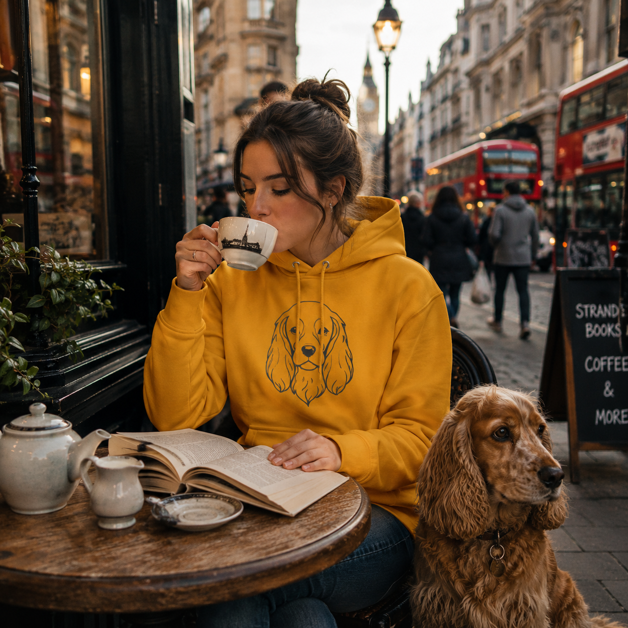 The Unisex Cocker spaniel Premium Fine-Line Hoodie